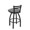 Holland Bar Stool Co 25" Low Back Swivel Counter Stool, Black Wrinkle, Graph Seat 41125BW020 - alternate 4